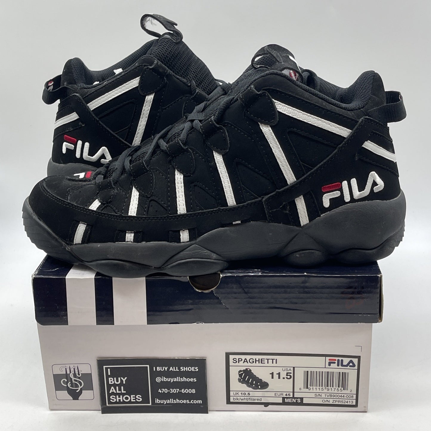Size 11.5 - Fila Spaghetti White Stackhouse (1VB90045-008)