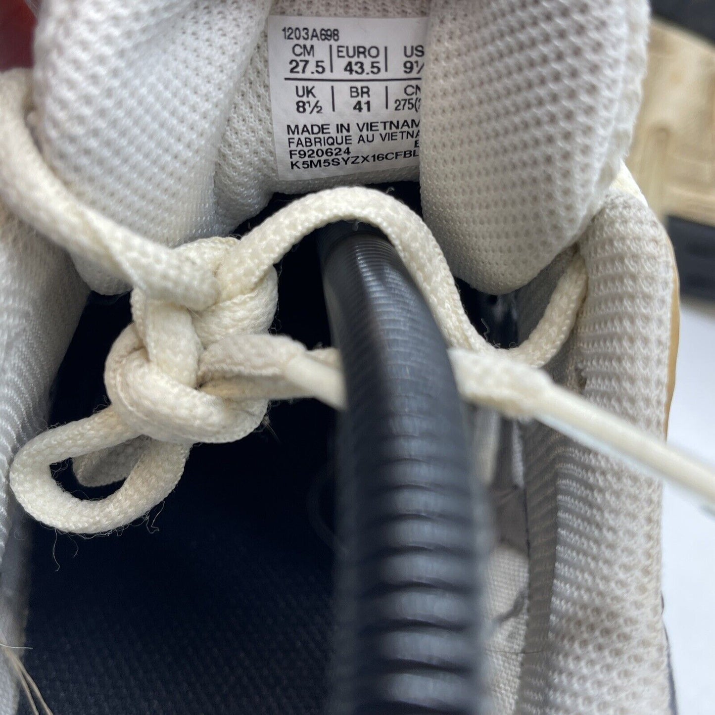 Size 9.5 - ASICS Gel-1130 'White Black Gold'  Suede Leather (1203A698-100)