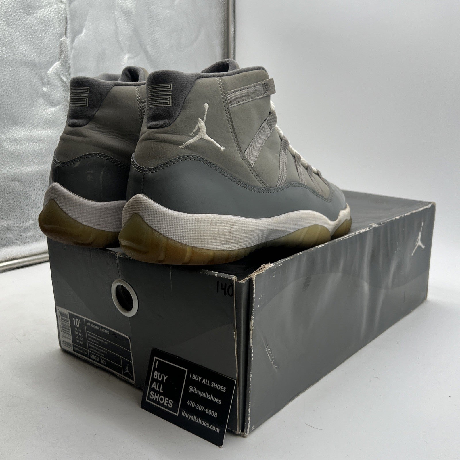 Size 10.5 - Air Jordan 11 Retro 2010 Cool Grey (378037-001)