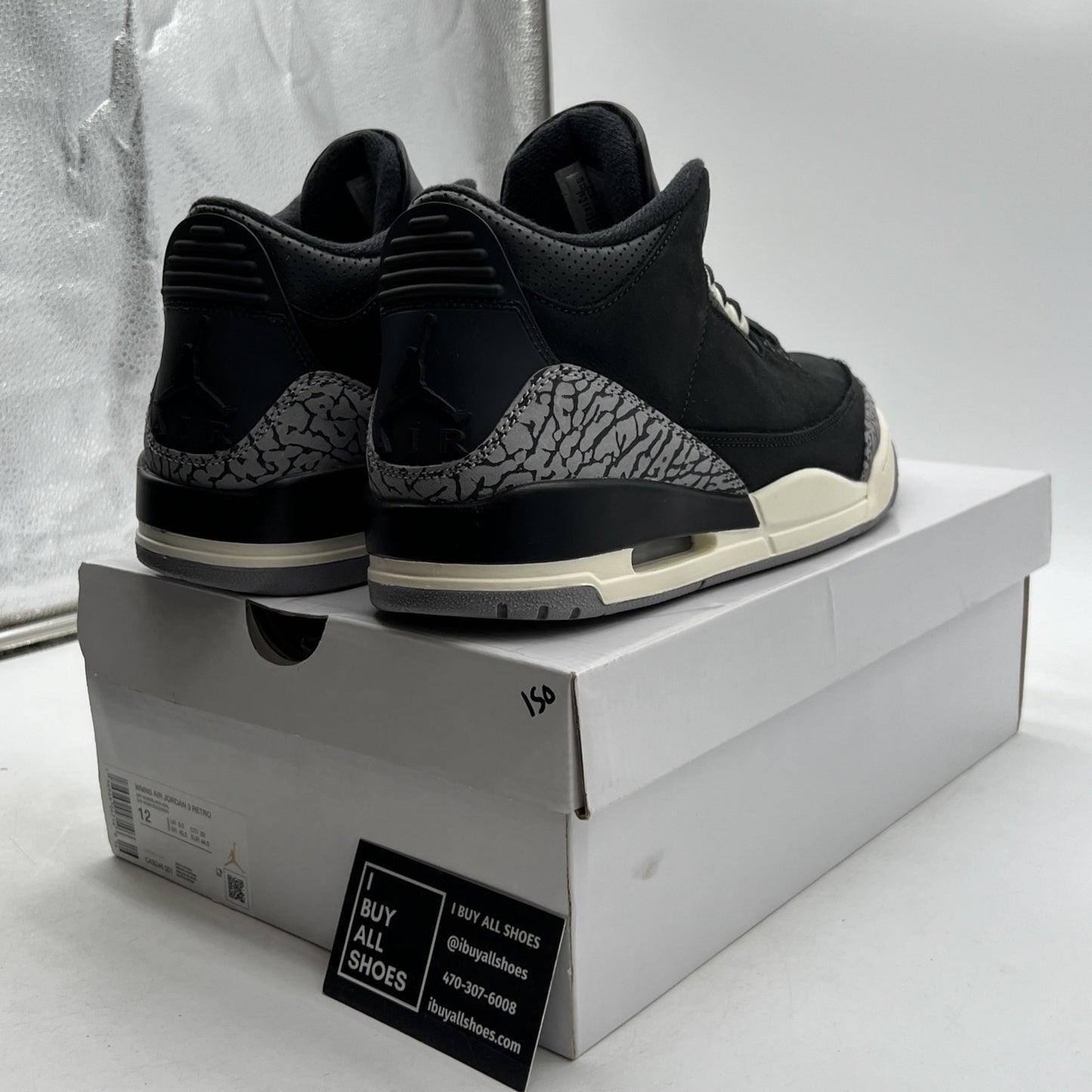 Size 12W - Air Jordan 3 Retro Off Noir W (CK9246-001)