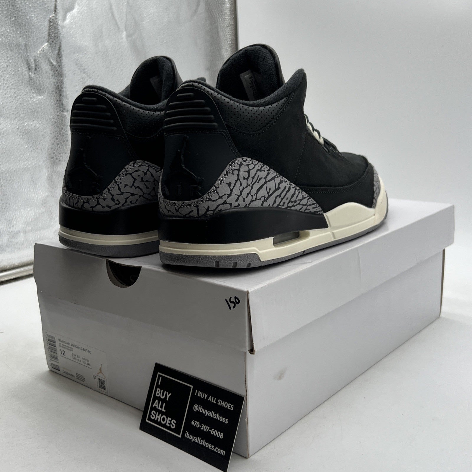 Size 12W - Air Jordan 3 Retro Off Noir W (CK9246-001)
