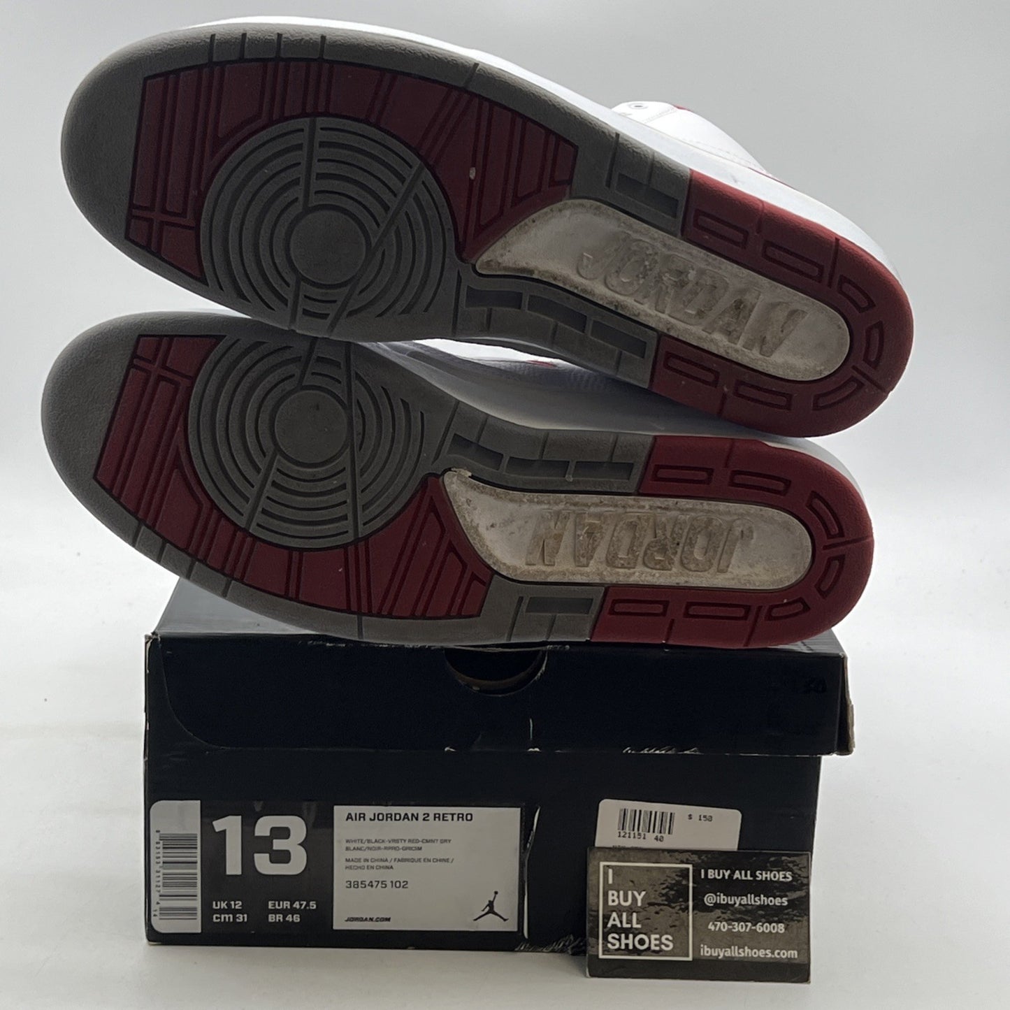 Size 13 - Air Jordan 2 Retro Chicago Home (385475-102)