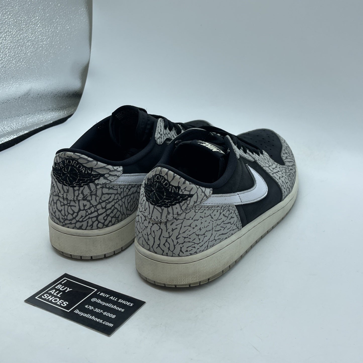 Size 12 - Air Jordan 1 Retro OG Low Black Cement Grey Suede Leather (CZ0790-001)