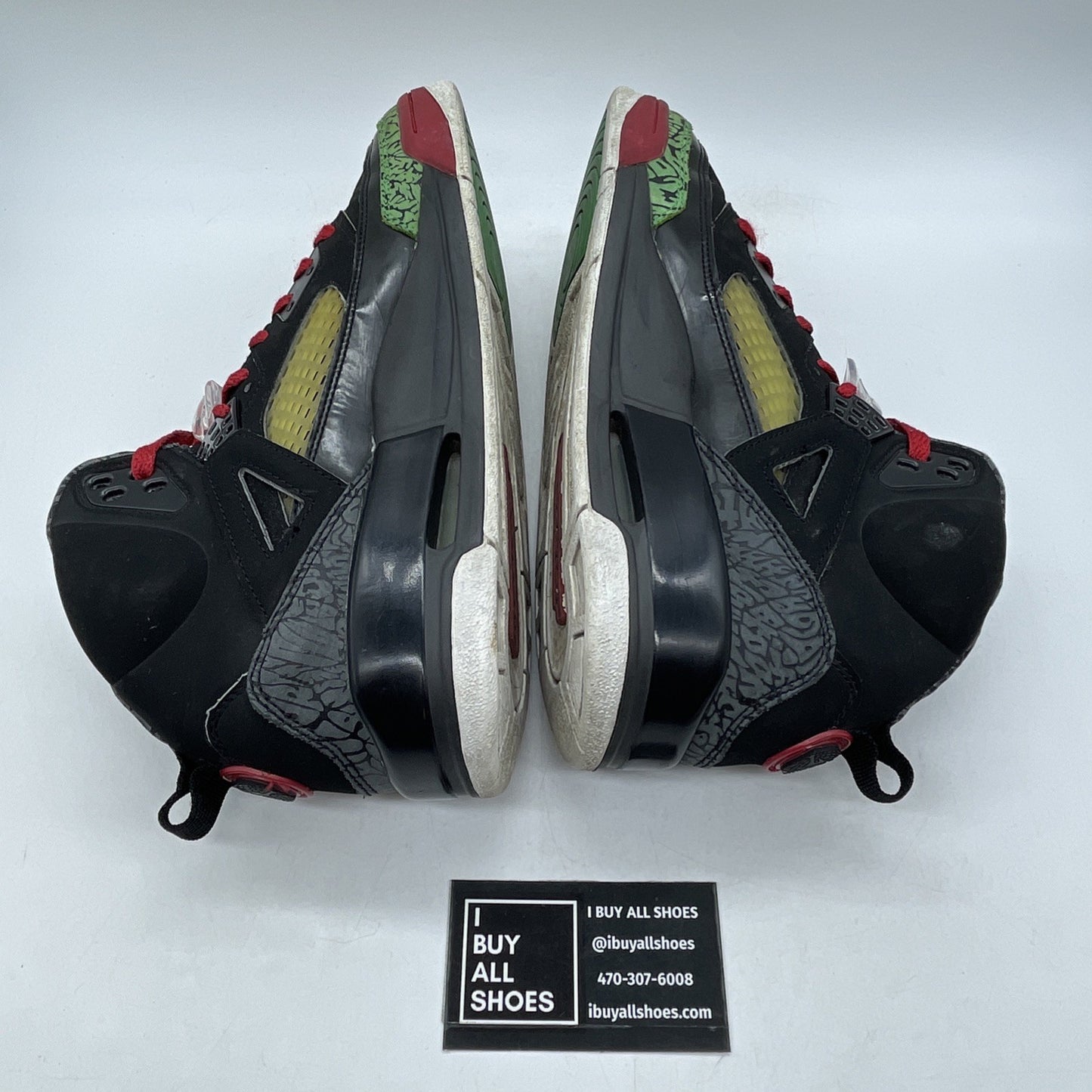 Size 9 - Jordan Spizike 2007 OG Black Grey  Red Suede Leather (315371-061)