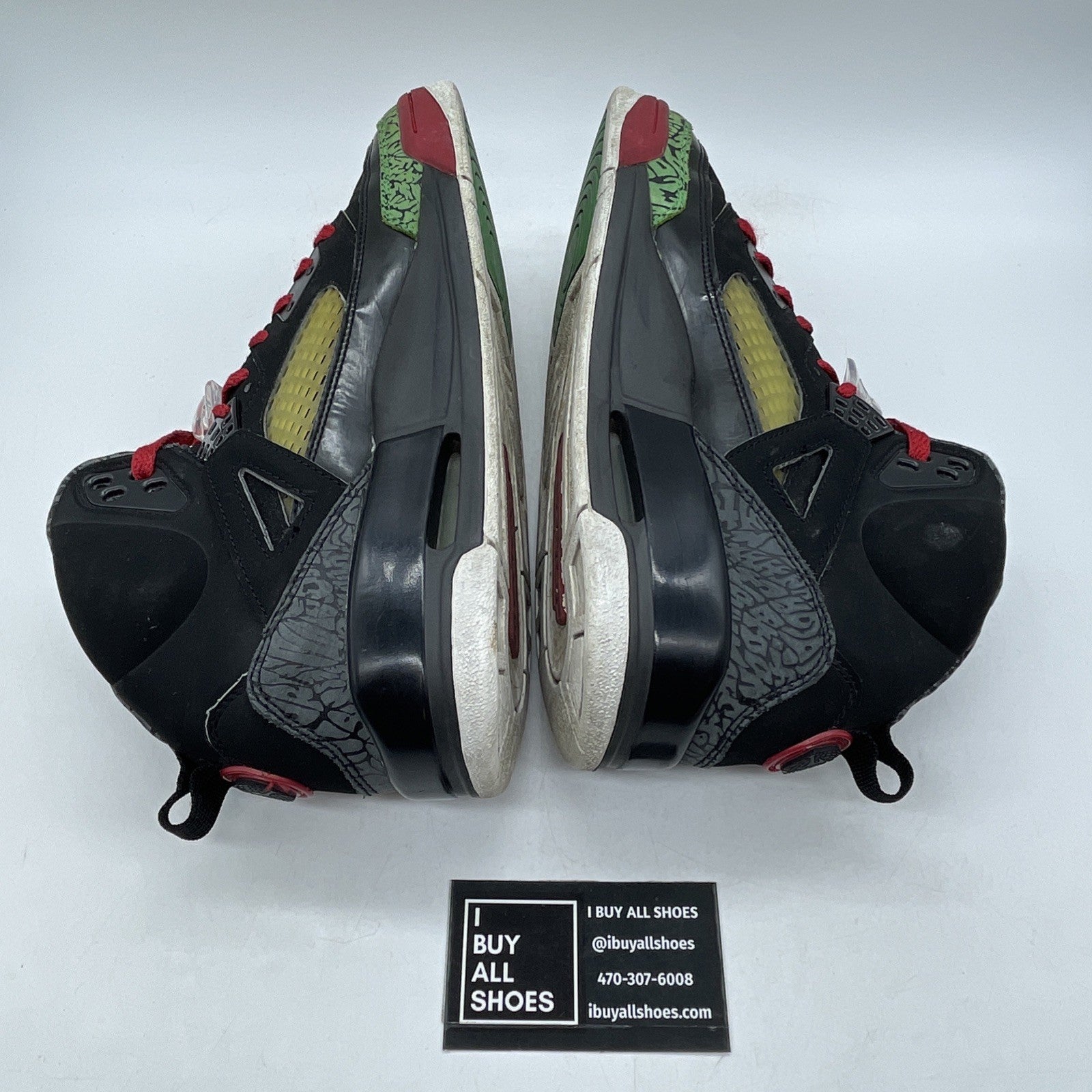 Size 9 - Jordan Spizike 2007 OG Black Grey  Red Suede Leather (315371-061)