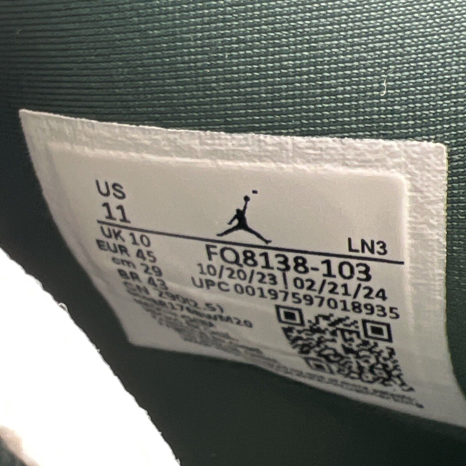 Size 11 - Air Jordan 4 Retro Oxidized Green (FQ8138-103)