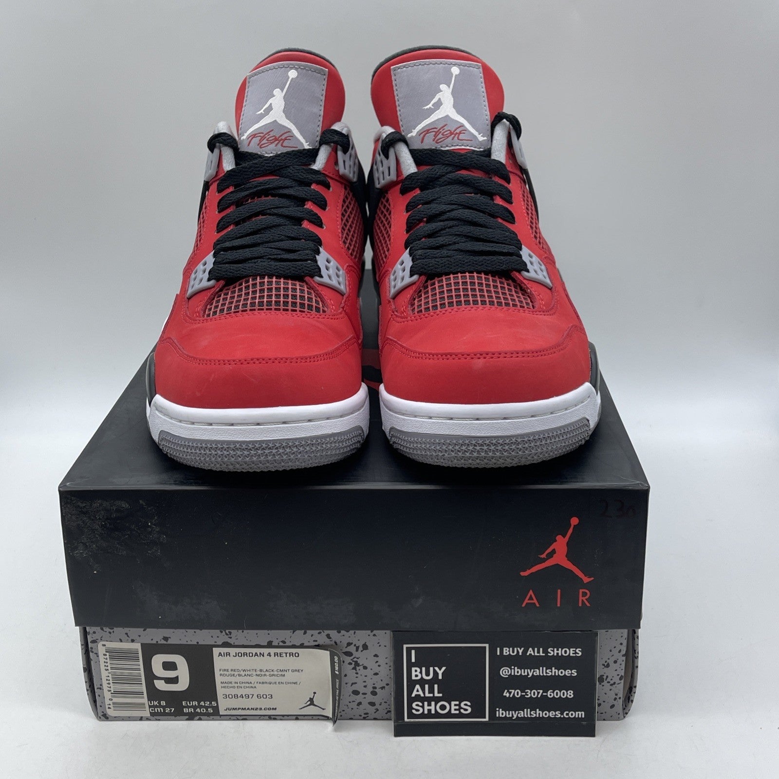 Size 9 - Air Jordan 4 Retro Toro Bravo 2013 (308497-603)
