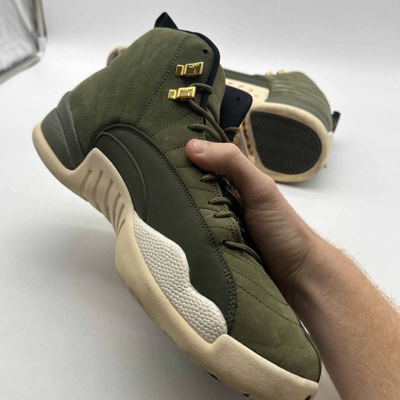 Size 13 - Jordan 12 Retro CP3 Class of 2003 2018 Green Gold Rare Size Cream