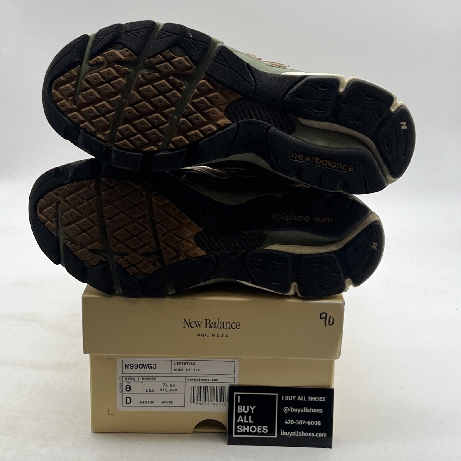 Size 8 - New Balance Teddy Santis x 990v3 Made in USA Tan Green (M990WG3)