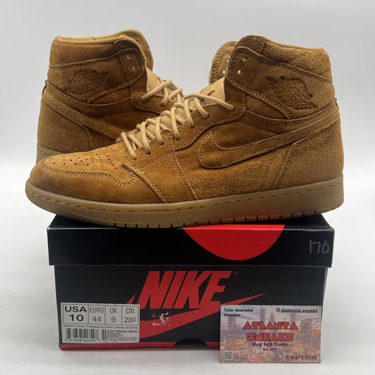 Size 10 - Air Jordan 1 Retro OG High Wheat Suede (555088-710)