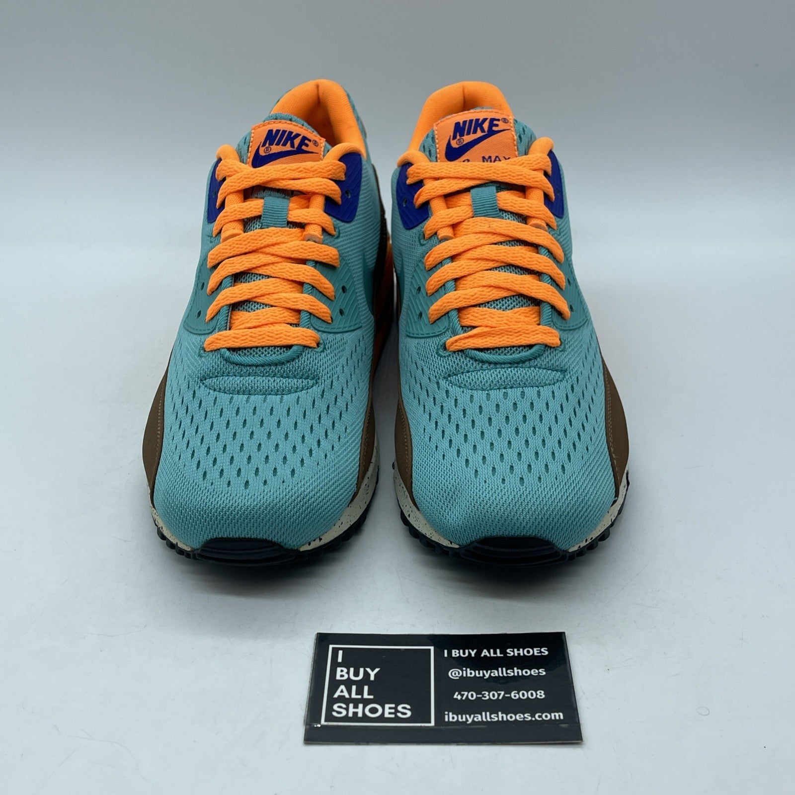 Size 9 - Nike Air Max 90 EM Beaches of Rio Orange Brown Blue (554719-336)
