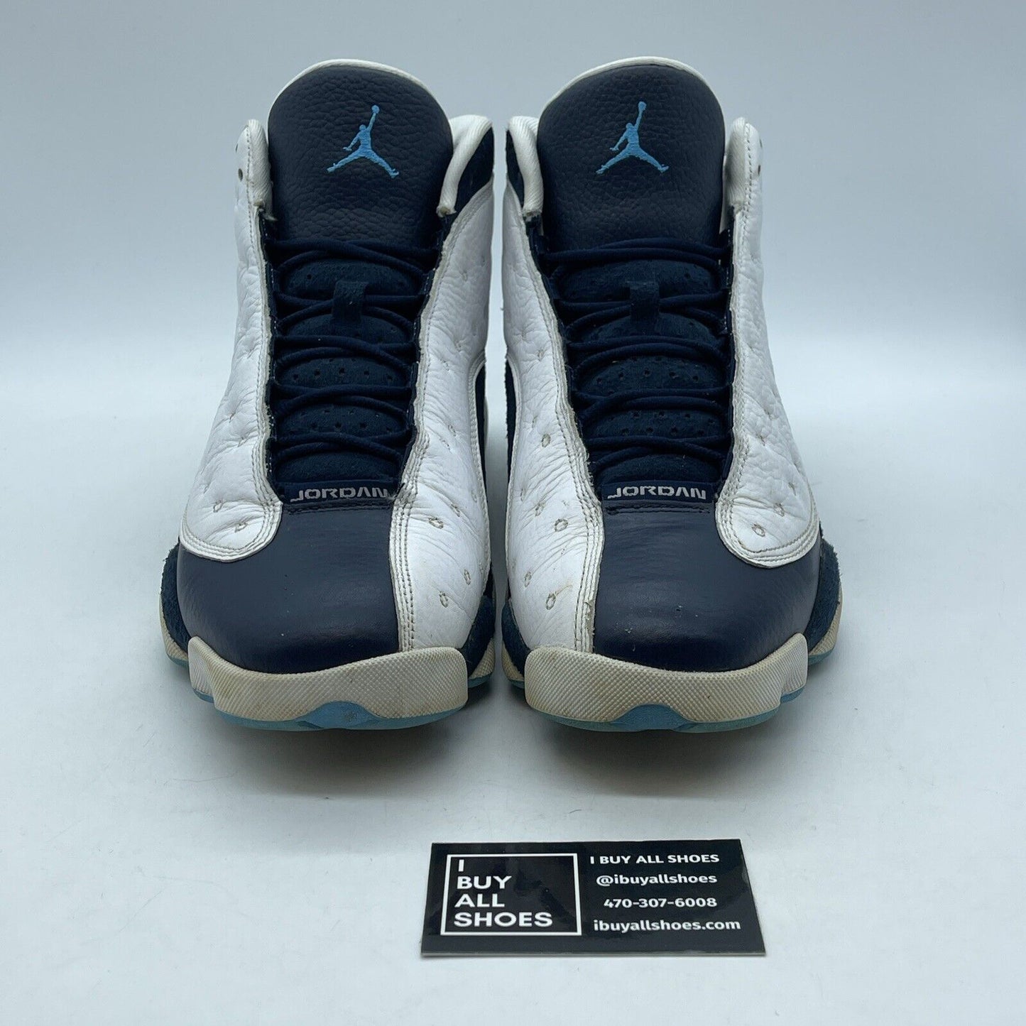 Size 11.5 - Jordan 13 Retro Obsidian Blue White Suede Leather (414571-144)
