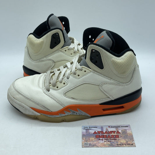 Size 8 - Jordan 5 Shattered Backboard Orange Black Grey Leather (DC1060-100)