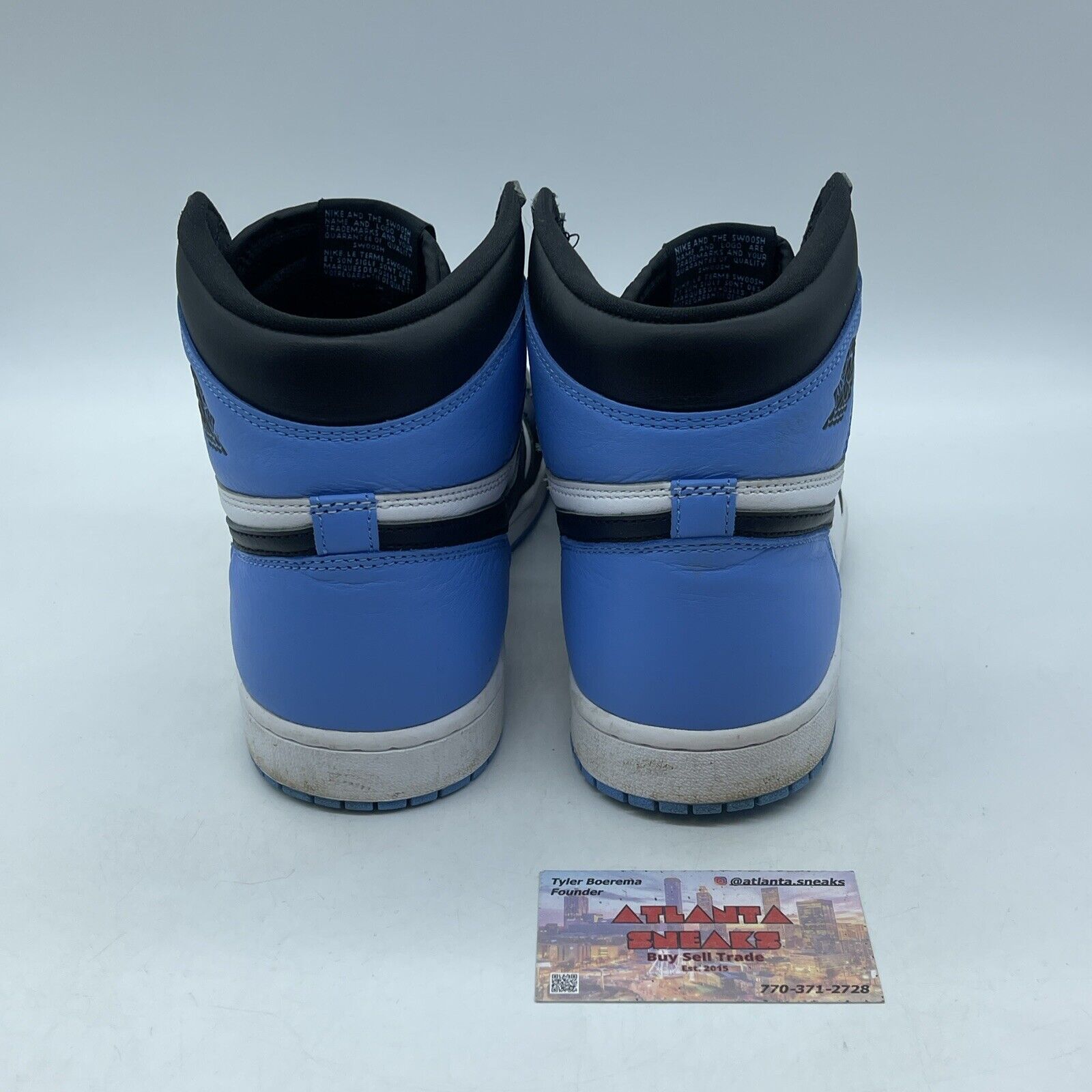 Size 11 - Jordan 1 Retro OG High UNC Toe Black White Leather (DZ5485-400)