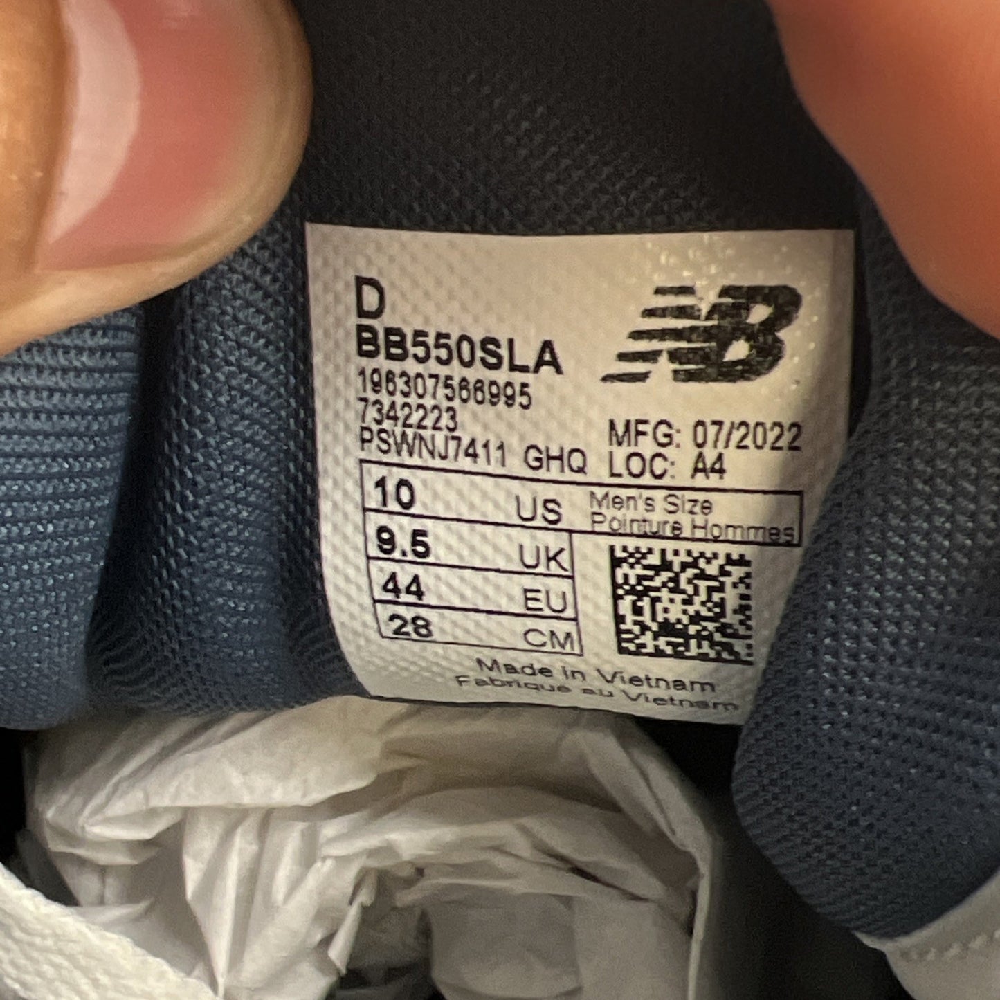 Size 10 - New Balance 550 Suede Indigo Navy Blue Sneakers Shoes (BB550SLA)