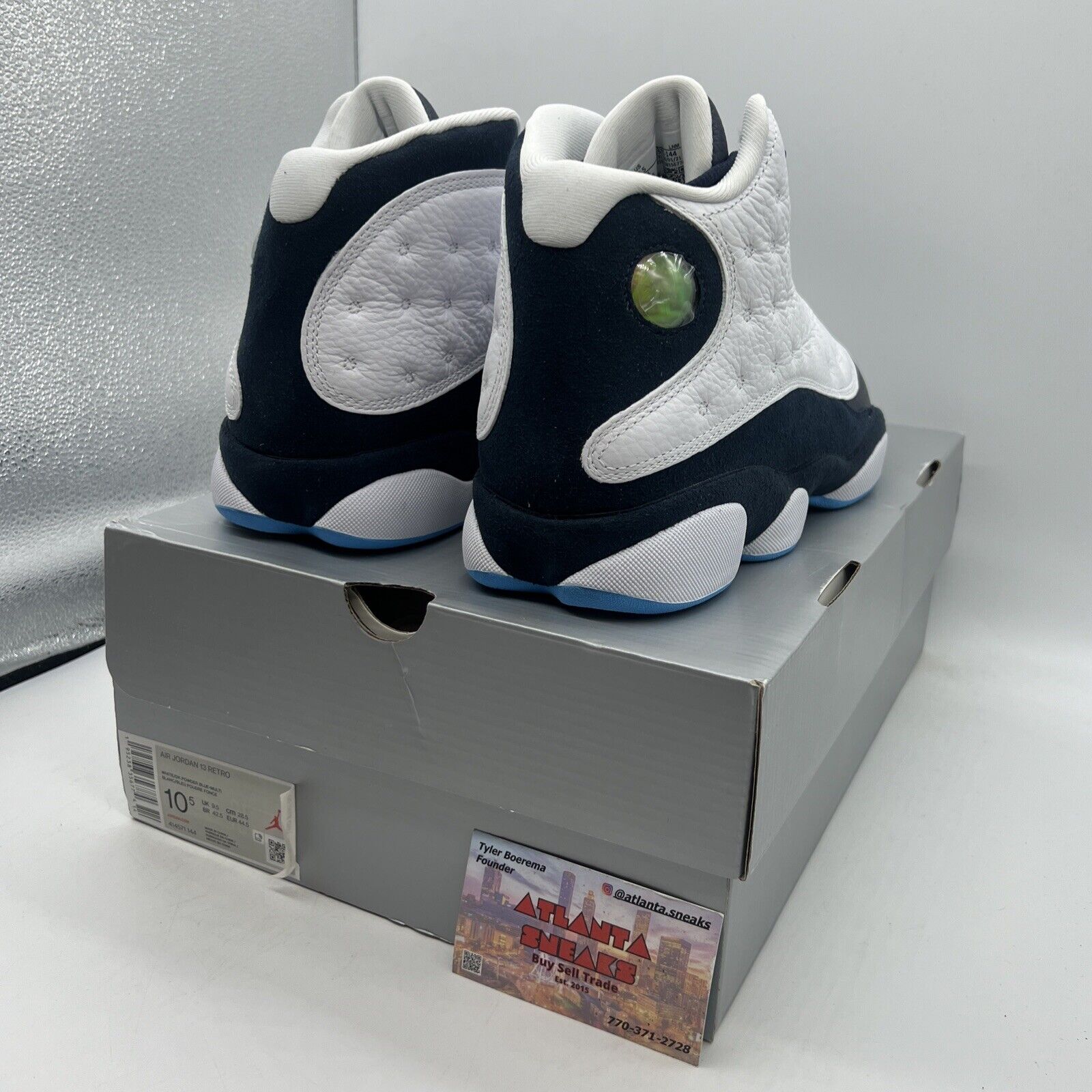 Size 10.5 - Jordan 13 Retro Obsidian Brand New Og All White Light Blue Navy