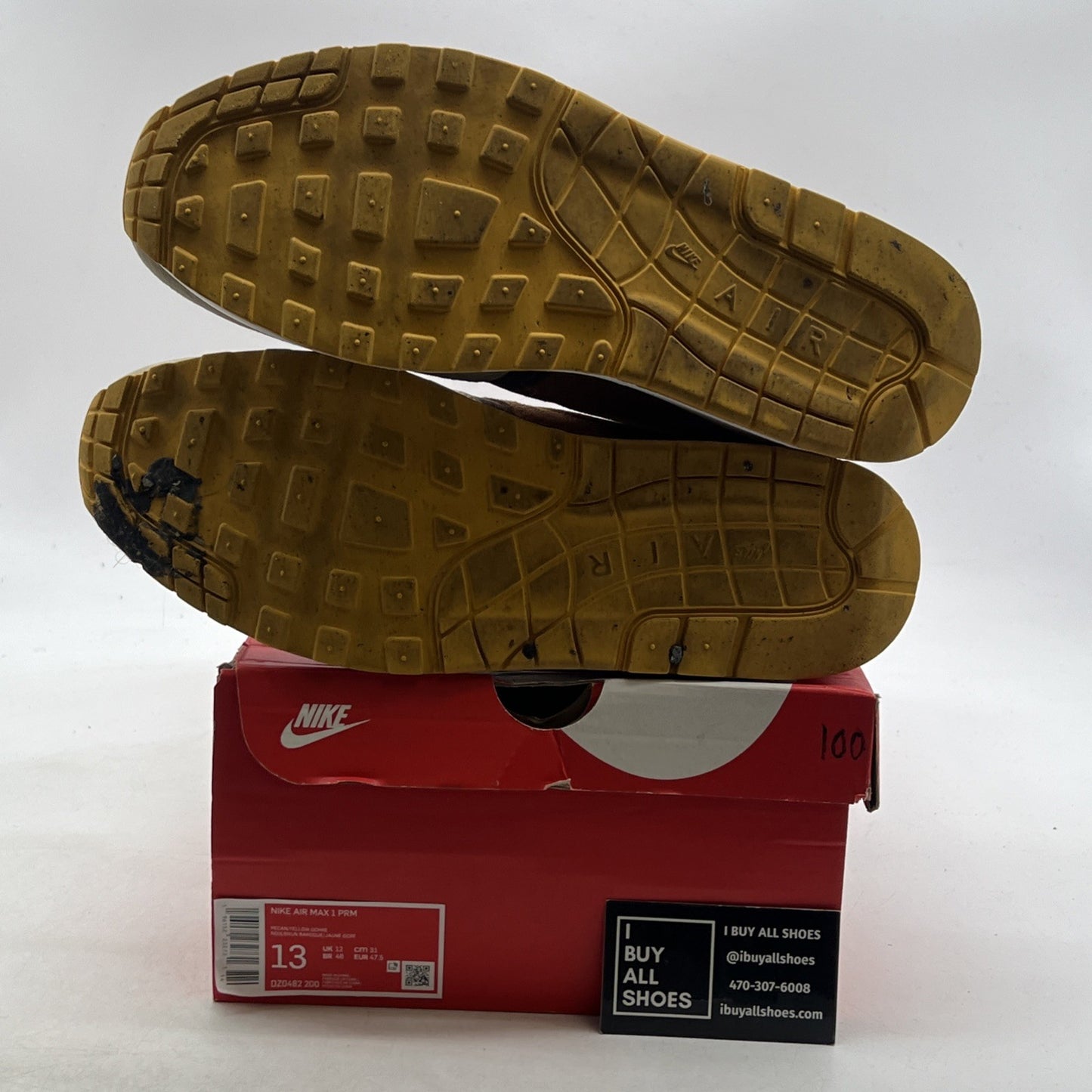 Size 13 - Nike Air Max 1 Premium Ugly Duckling - Pecan 2022 (DZ0482-200)