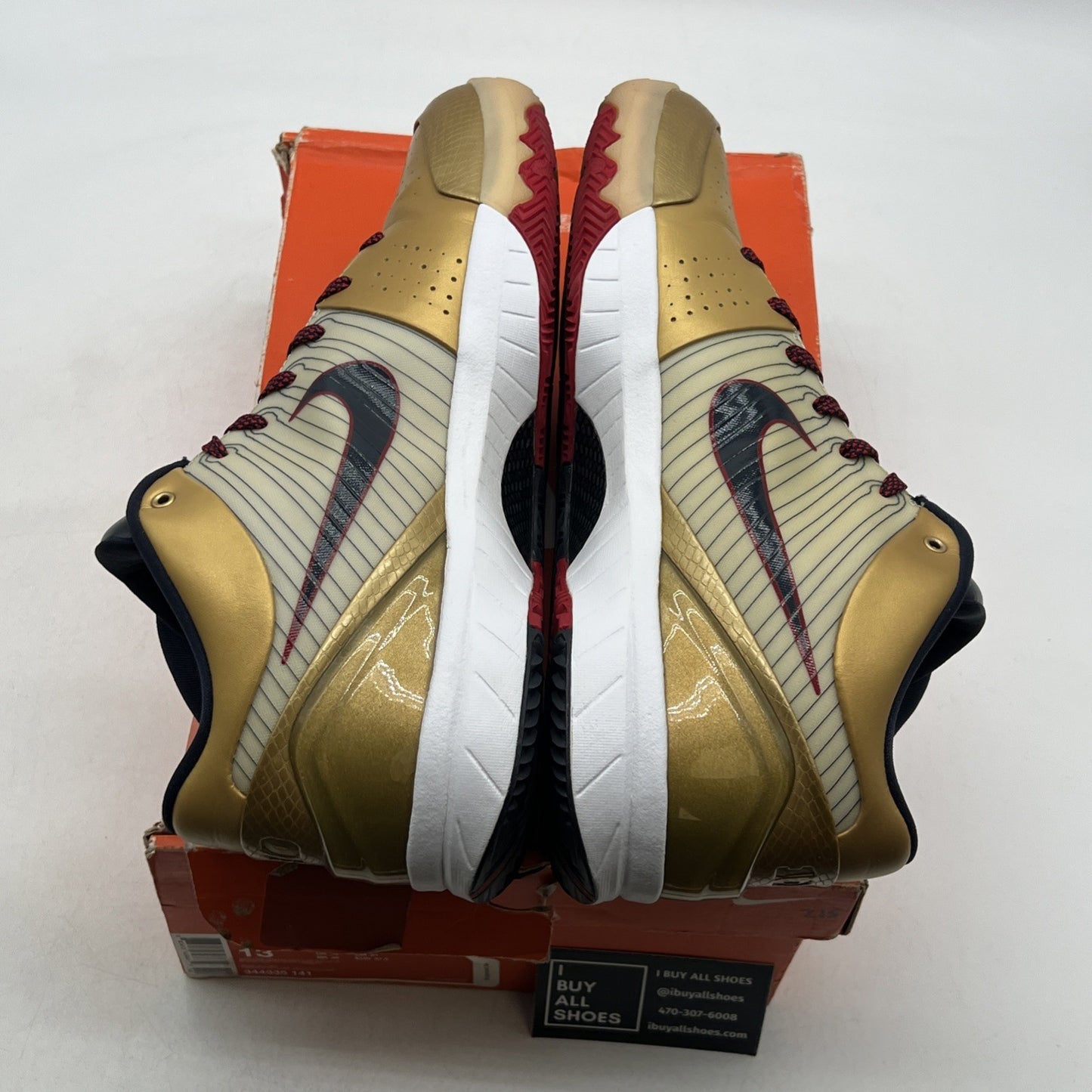 Size 13 - Nike Zoom Kobe 4 Gold Medal (344335-141)