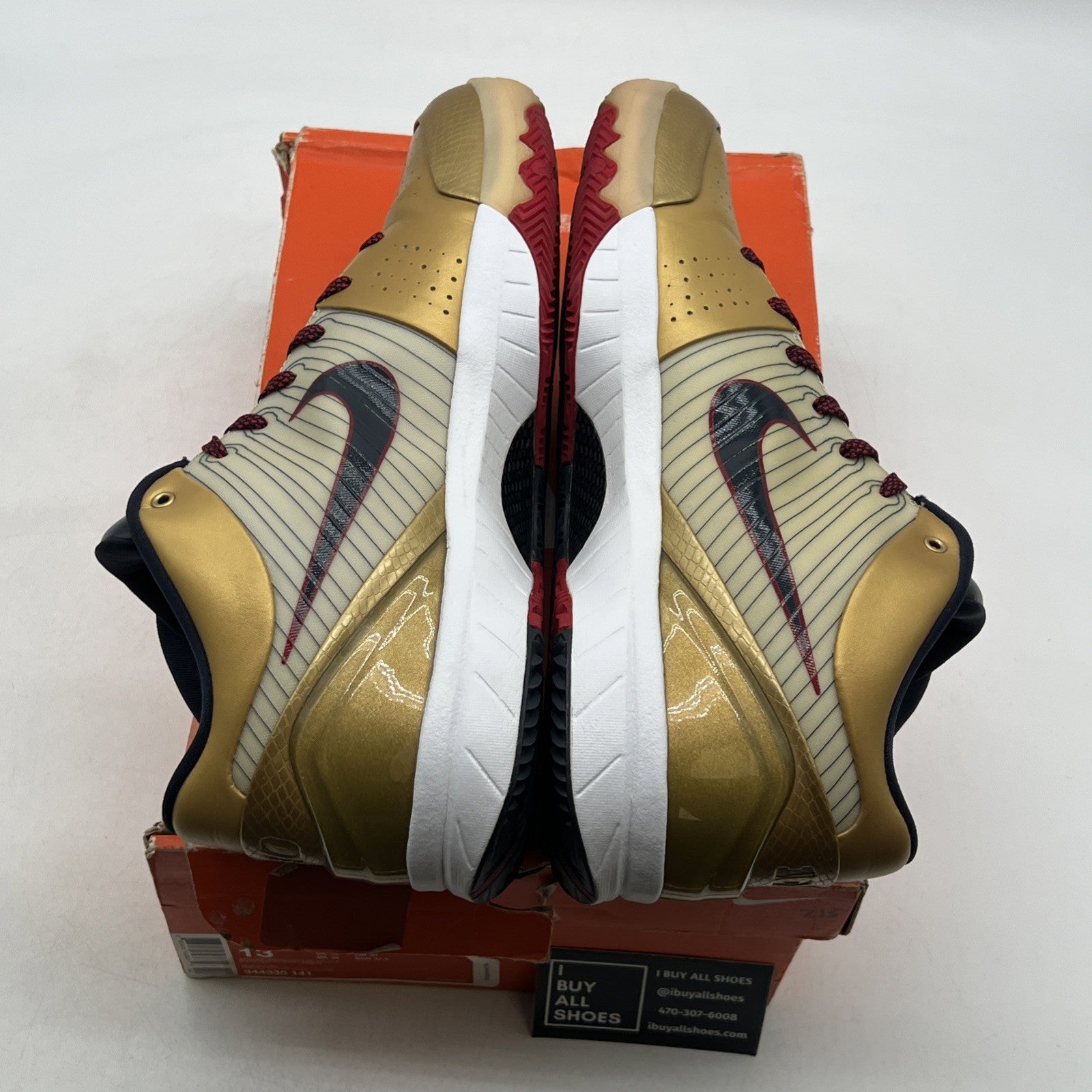 Size 13 - Nike Zoom Kobe 4 Gold Medal (344335-141)