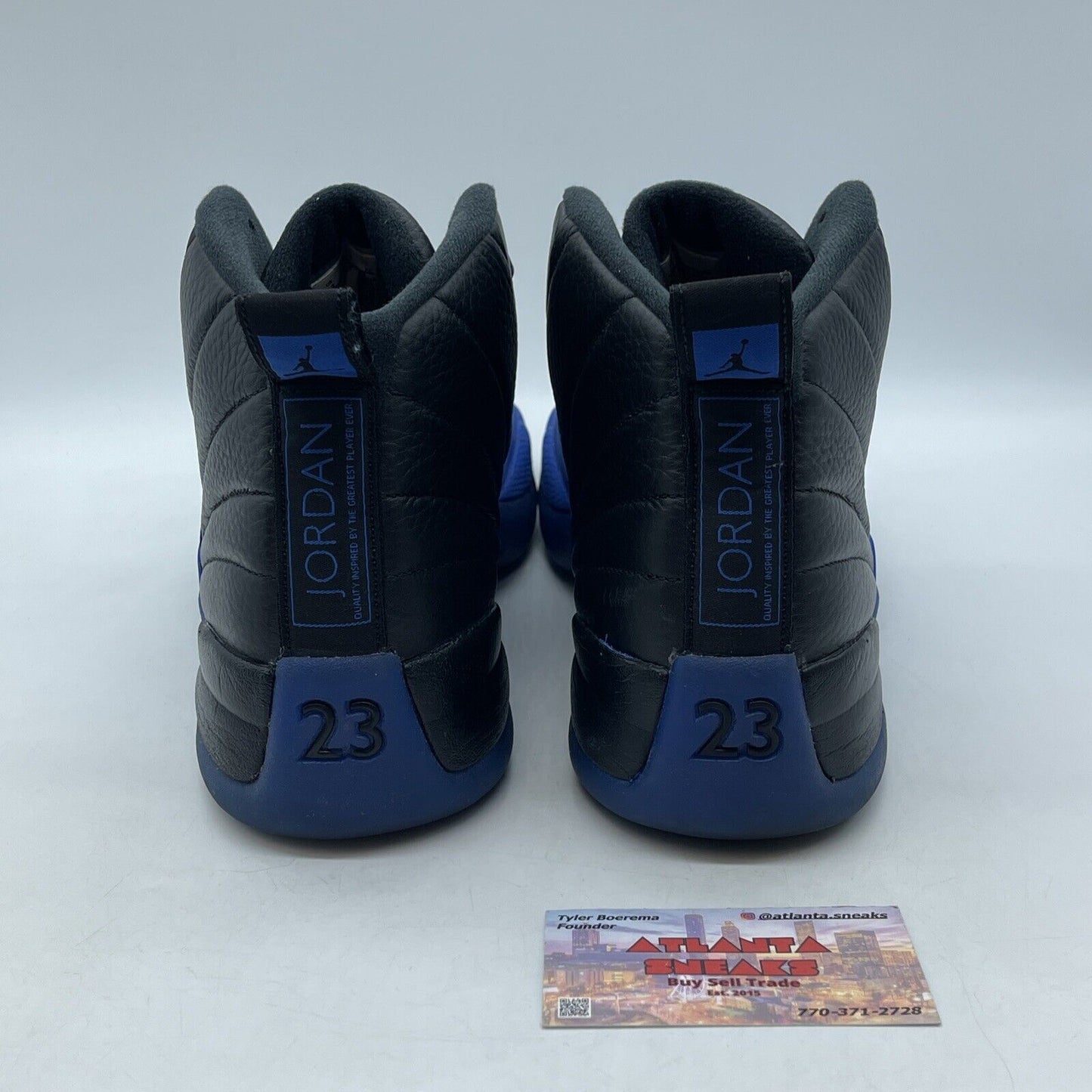 Size 12 - Air Jordan 12 Retro Game Royal Black Blue Leather (130690-014)