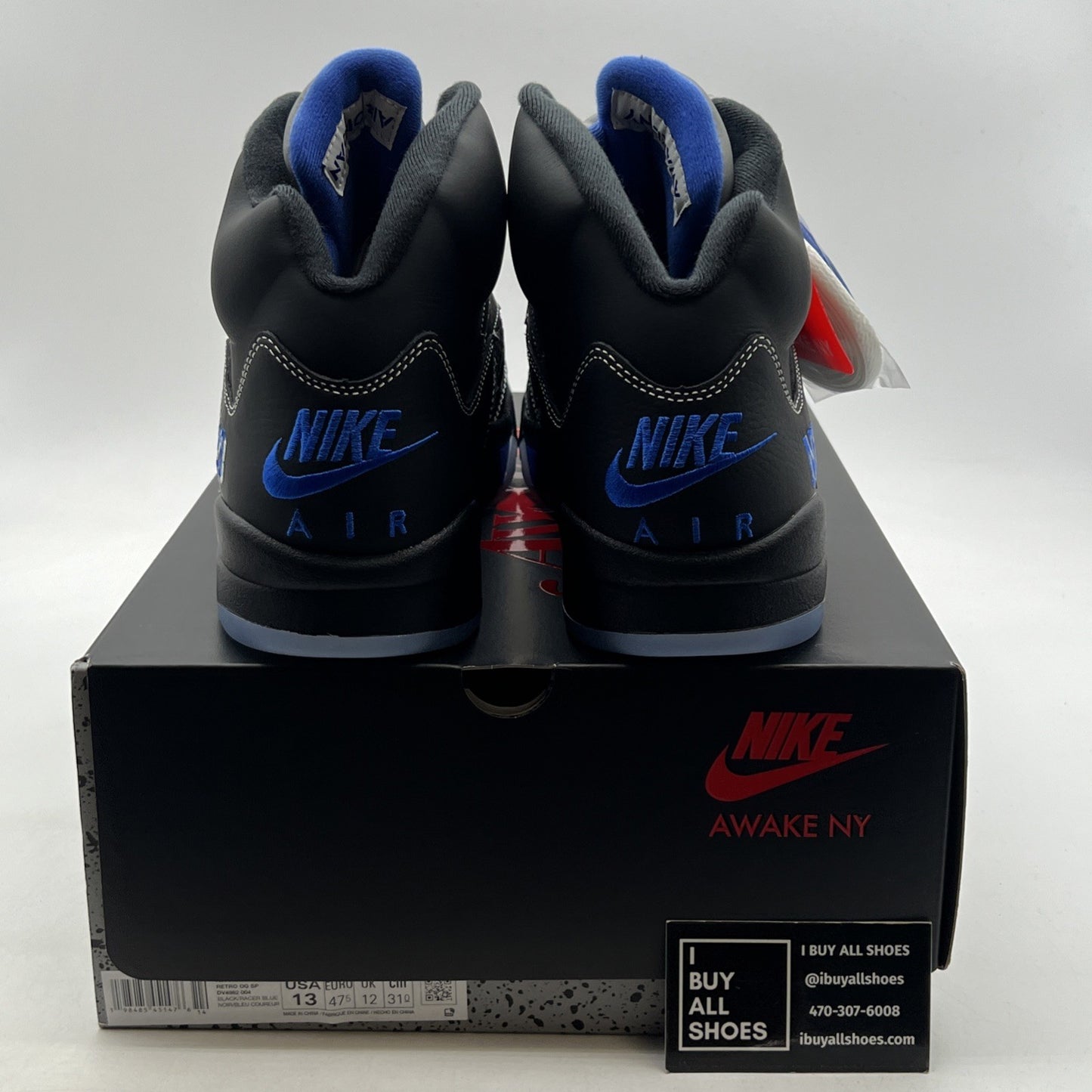 Size 13 - Awake NY x Air Jordan 5 Retro Boro - Racer Blue (DV4982-004)