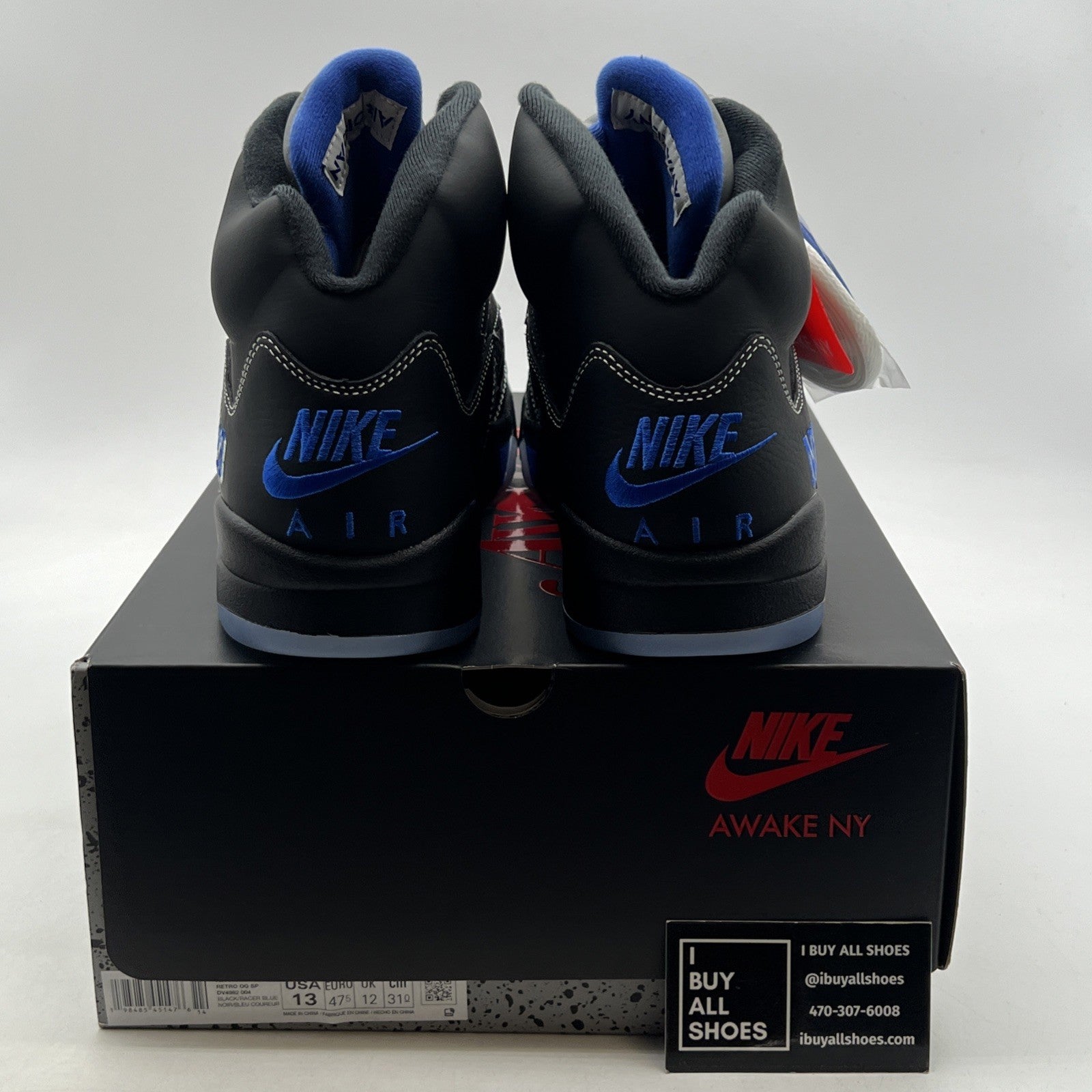 Size 13 - Awake NY x Air Jordan 5 Retro Boro - Racer Blue (DV4982-004)