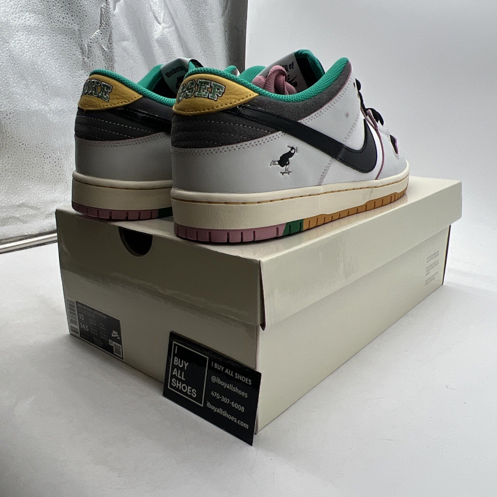 Size 13 - Nike CSEF x Dunk SB Low White Clear Emerald (HJ4132-100)
