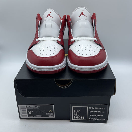 Size 9.5 - Air Jordan 1 Low New Beginnings Red White Leather (553558-166)