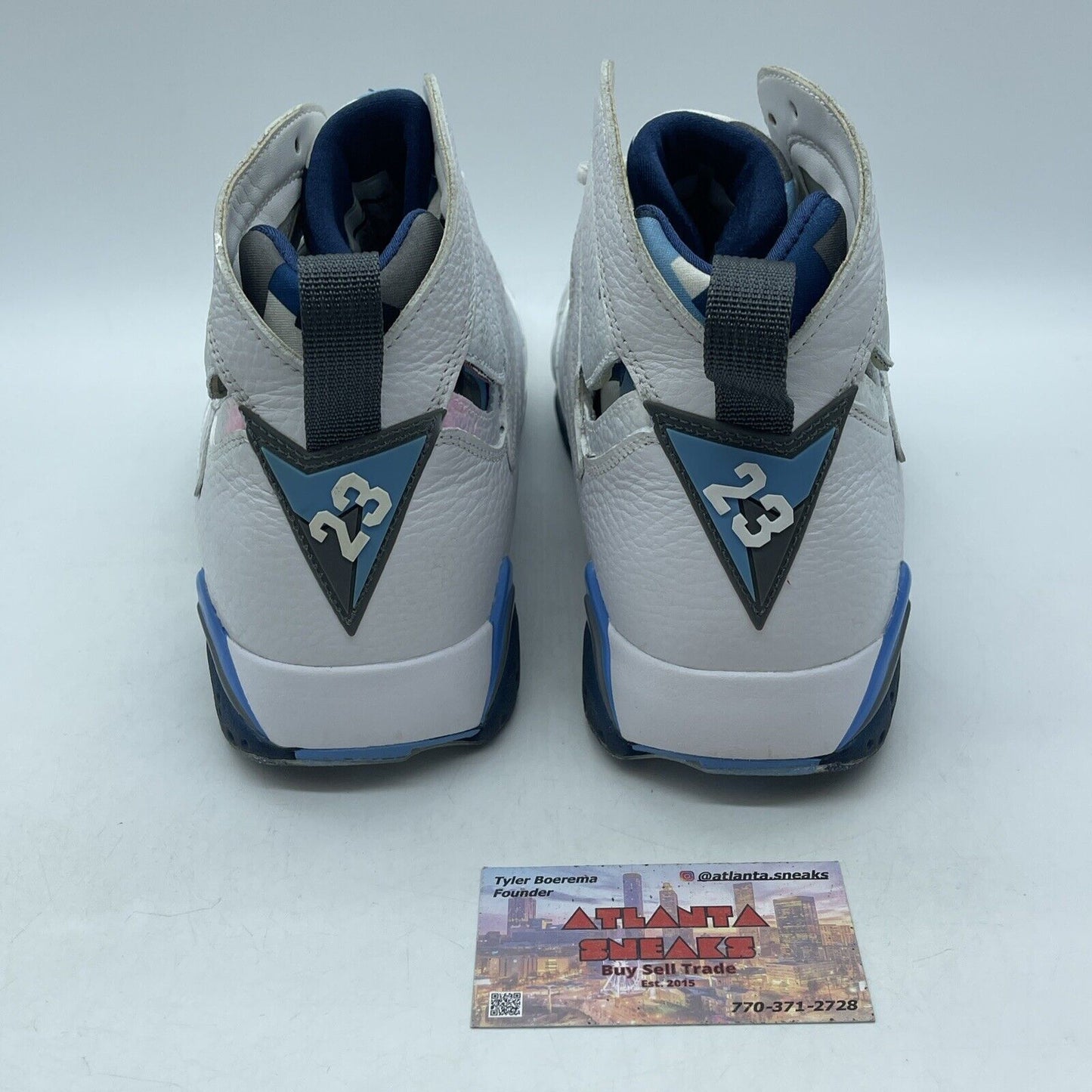 Size 11 - Air Jordan 7 Retro 2015 French Blue White Grey Leather (304775-107)