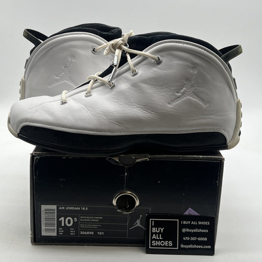 Size 10.5 - Air Jordan 18.5 OG White Black Chrome (306890-101)