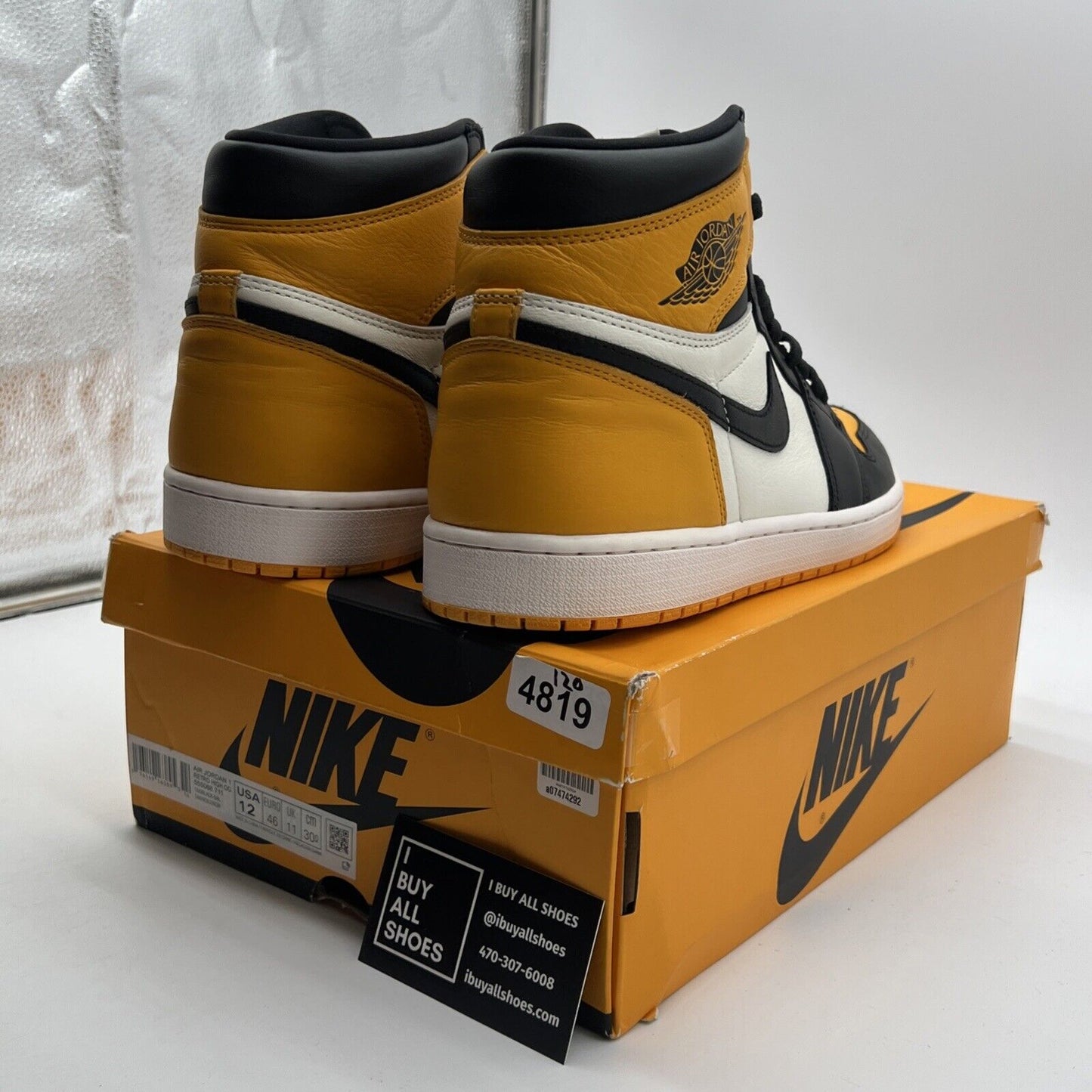 Size 12 - Air Jordan 1 Retro OG High Yellow Toe (555088-711)