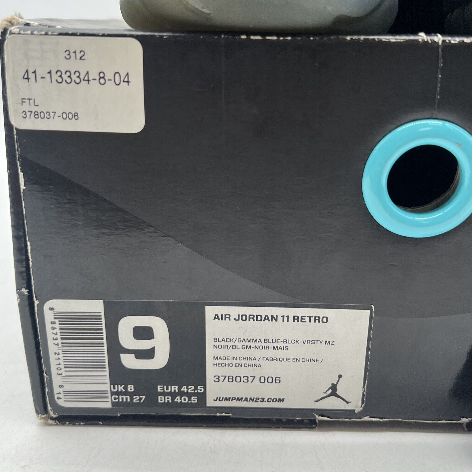 Size 9 - Jordan 11 Retro High Gamma Blue (378037-006)