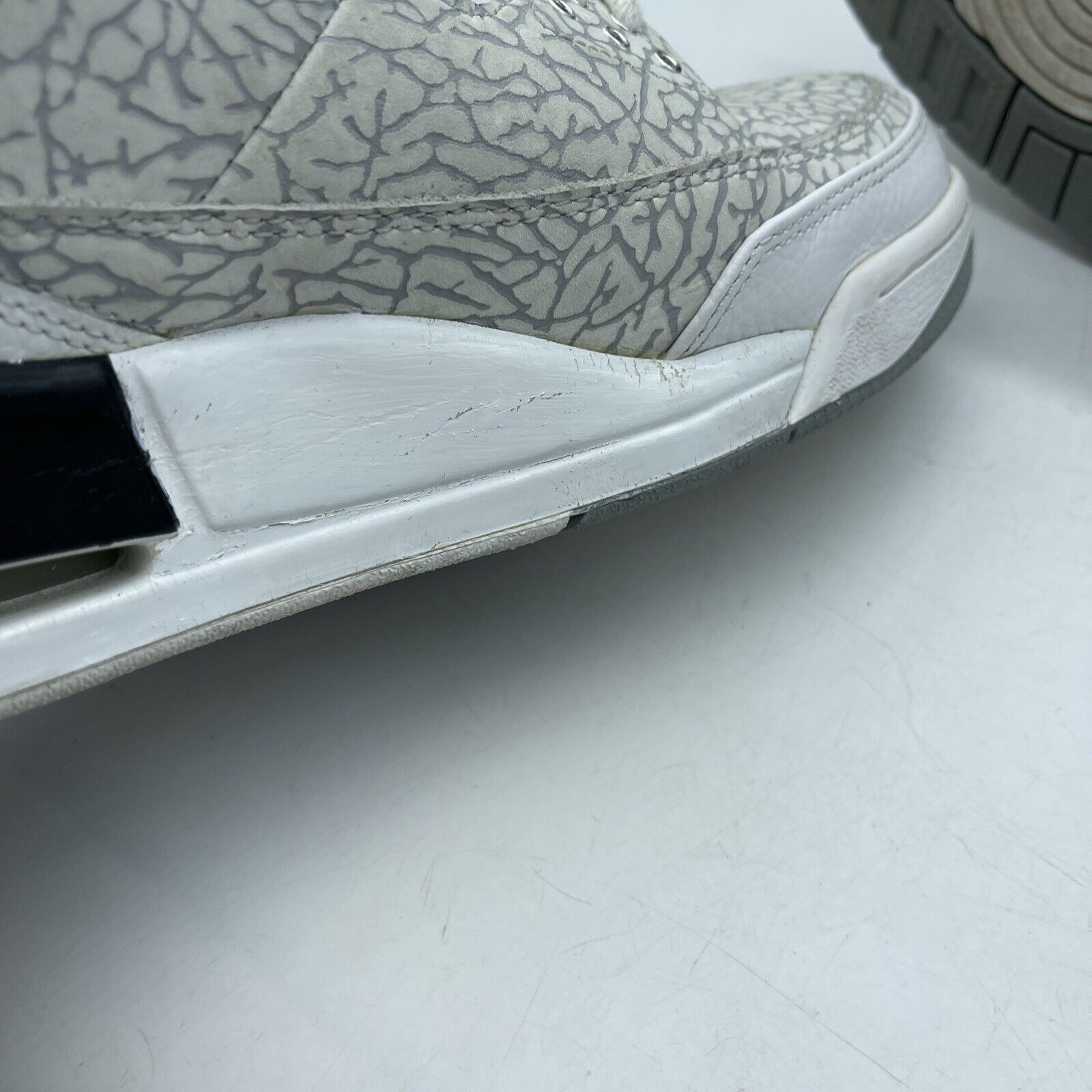 Size 12 - Air Jordan 3 Retro Flip Grey Suede White Leather (315767-101)