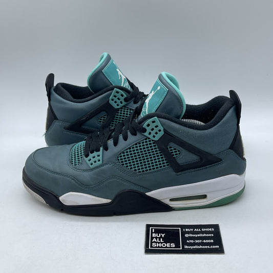 Size 11.5 - Air Jordan 4 Retro Teal Black White Leather (705331-330)