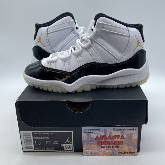 Size 1Y - Air Jordan 11 Retro Gratitude Defining Moments Black (378039-170)