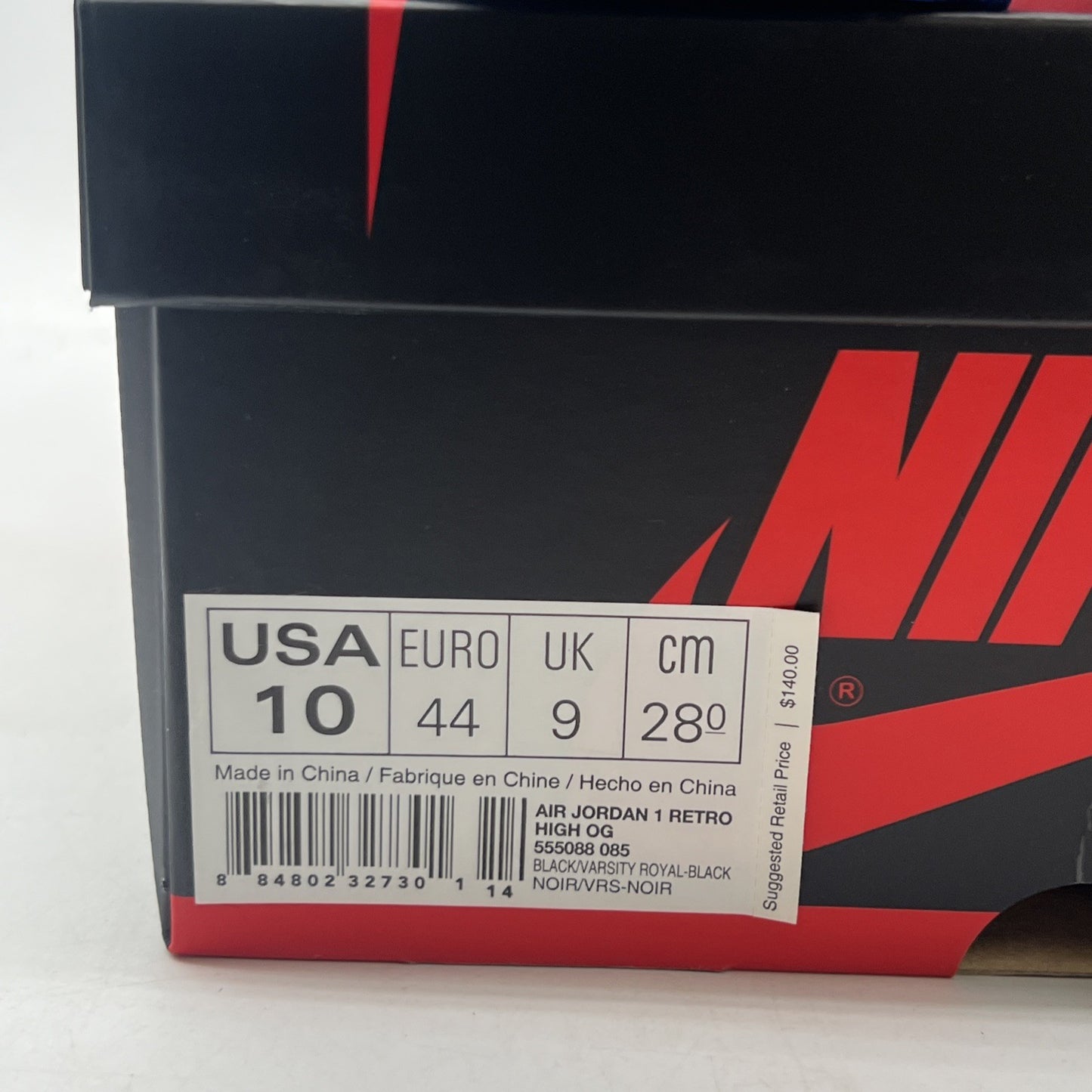 Size 10 - Air Jordan 1 Retro OG 2013 High Royal (555088-085)