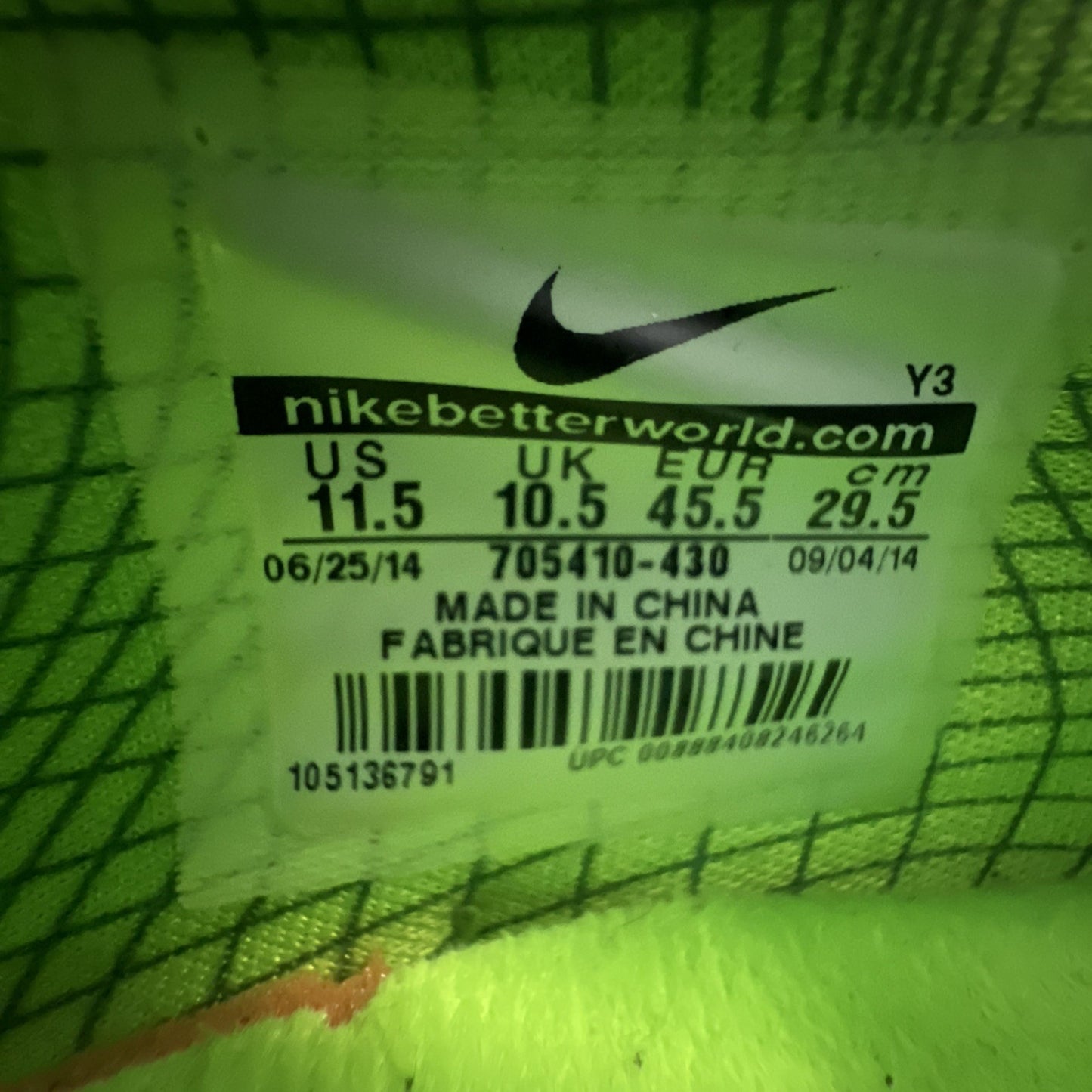 Size 11.5 - Nike LeBron 12 Trillion Dollar Man (705410-430)