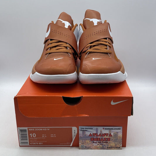 Size 10 - Nike Zoom KD 4 Texas Brown White Leather (473679-801)