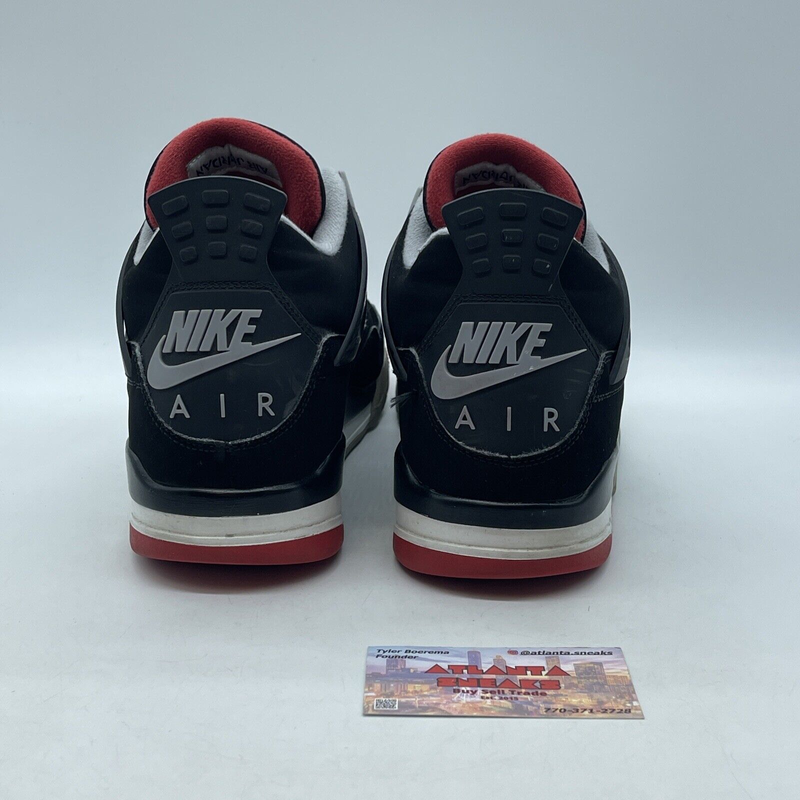 Size 12 - Jordan 4 Retro OG Mid Bred 2019 Black White Red Gray (308497-060)