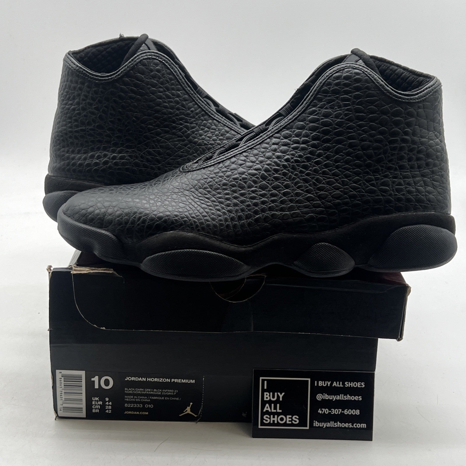 Size 10 - Jordan Horizon Premium Black Croc (822333-010)