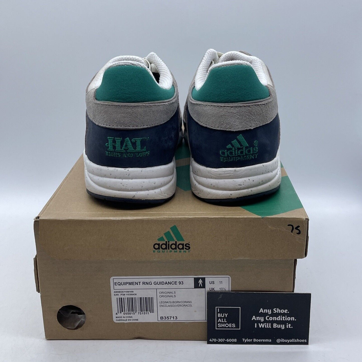 Size 11 - adidas Highs and Lows x EQT RNG Guidance 93 Gray Suede (B35713)