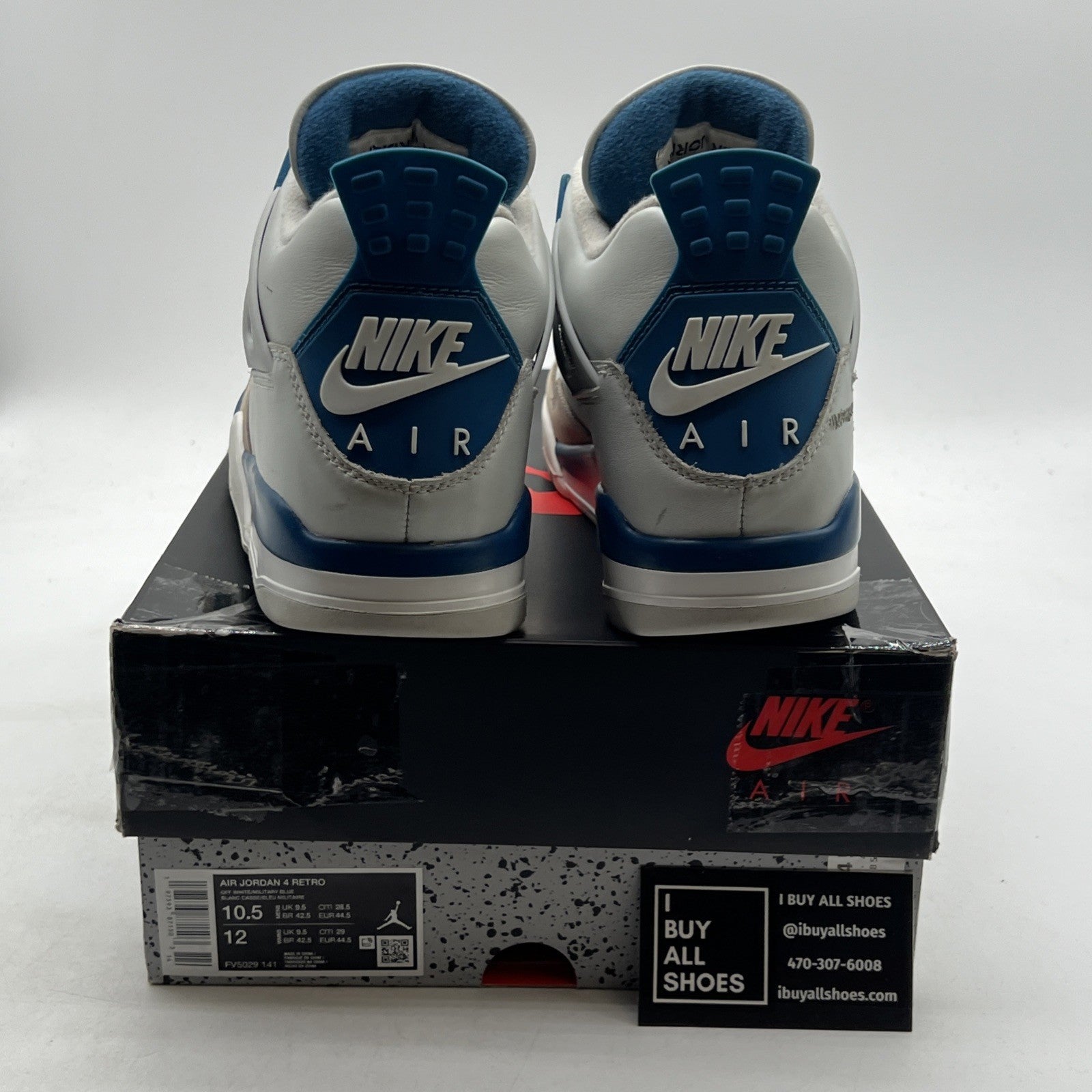 Size 10.5 - Air Jordan 4 Retro 2024 Military Blue (FV5029-141)