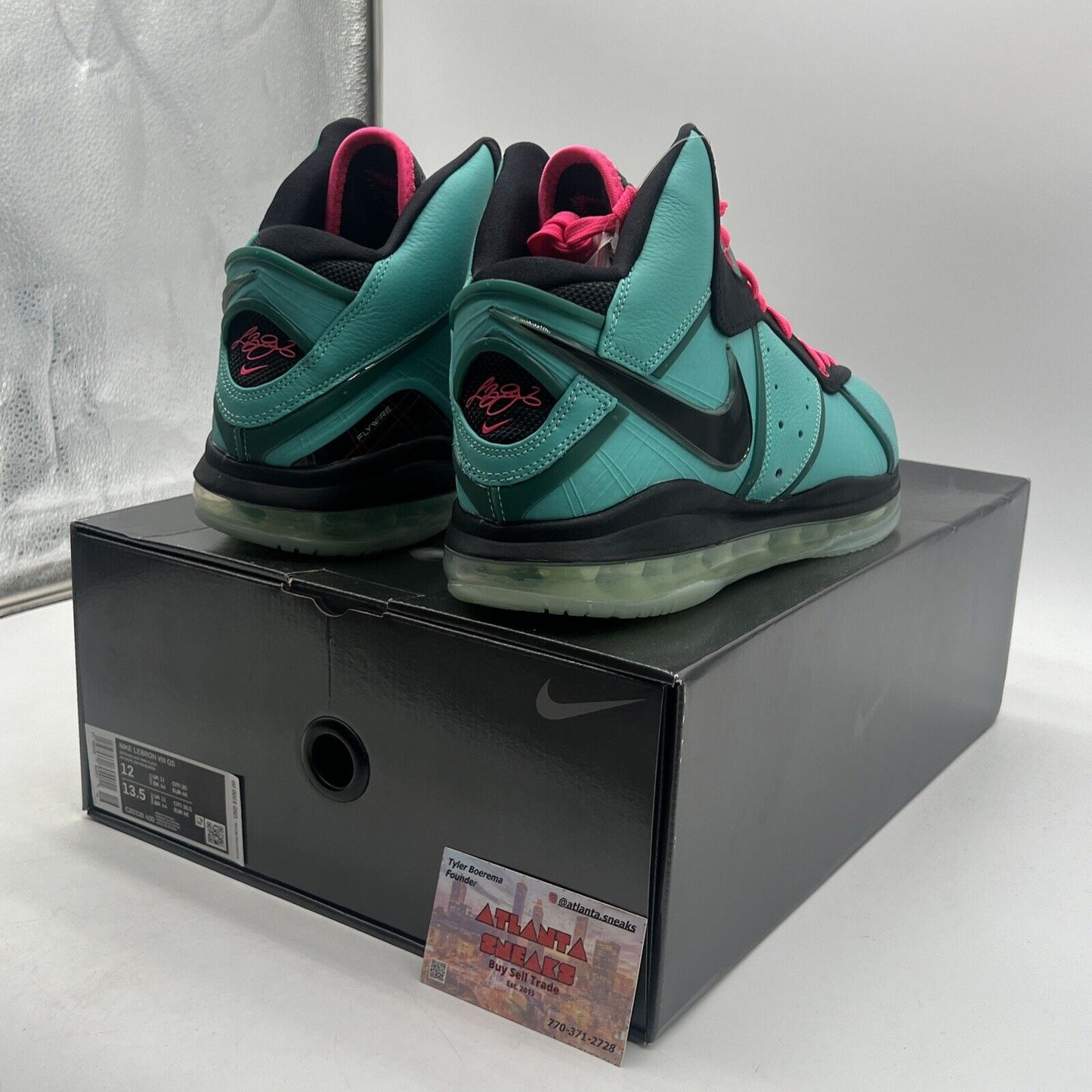 Size 12 - Nike LeBron 8 Retro 2021 Pink Aqua Black (CZ0328-400)