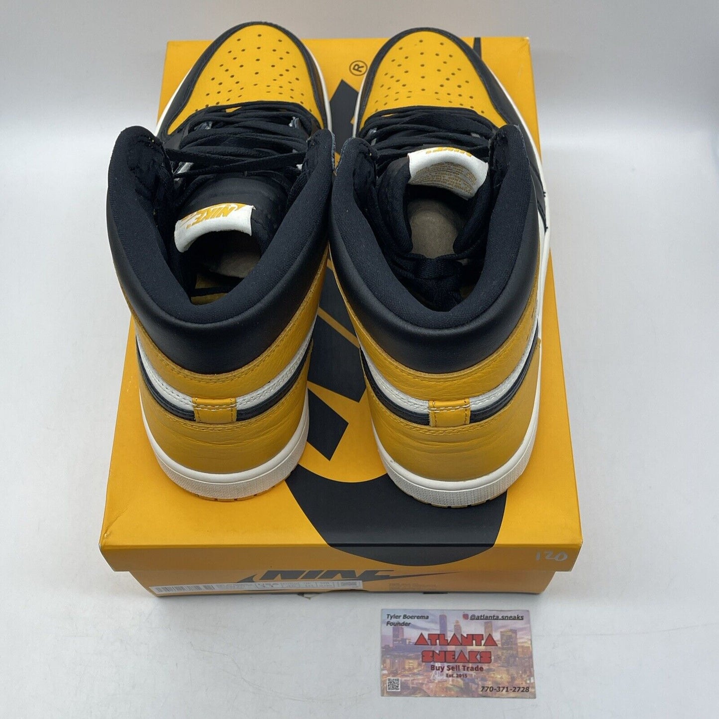 Size 11 - Jordan 1 Retro OG High Yellow Toe White Black Leather (555088-711)