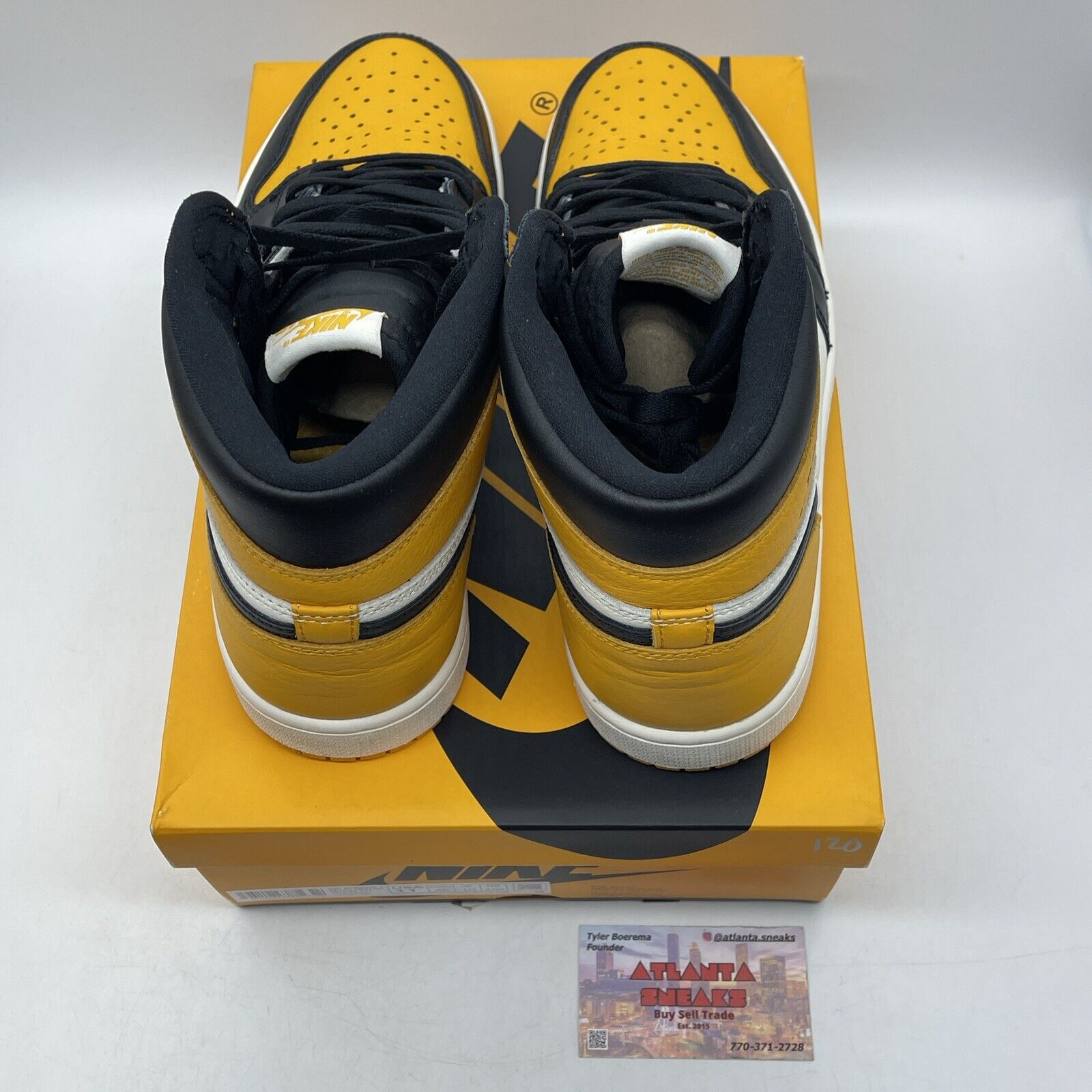 Size 11 - Jordan 1 Retro OG High Yellow Toe White Black Leather (555088-711)