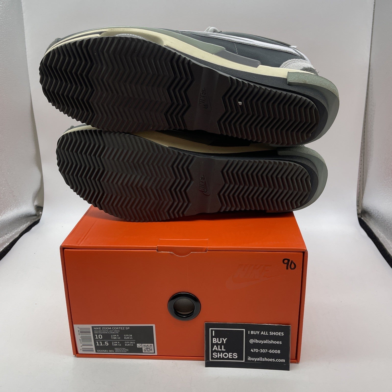 Size 10 - Nike sacai x Zoom Cortez SP Iron Grey (DQ0581-001)