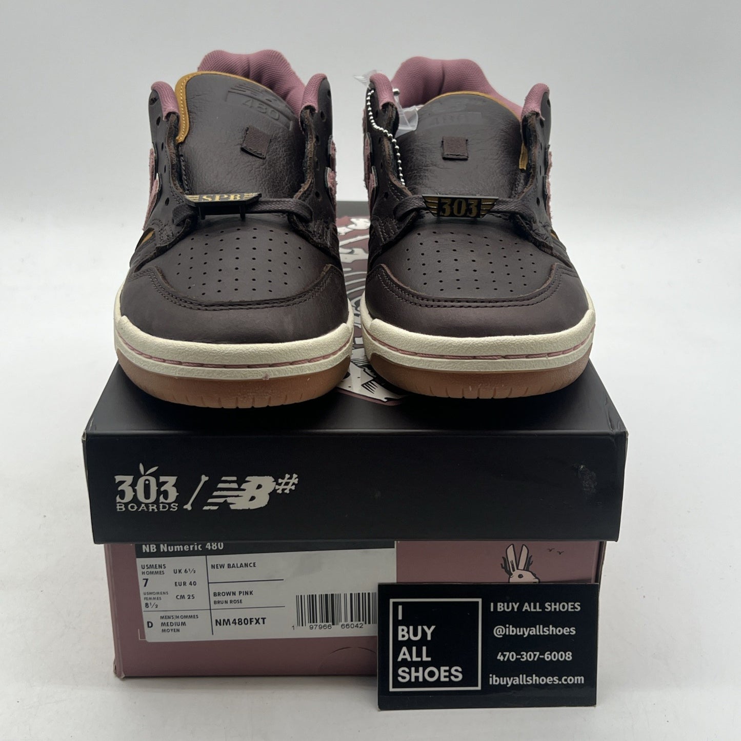 Size 7 - New Balance 303 Boards x Jeremy Fish x Numeric 480 Silly Pink Bunnies