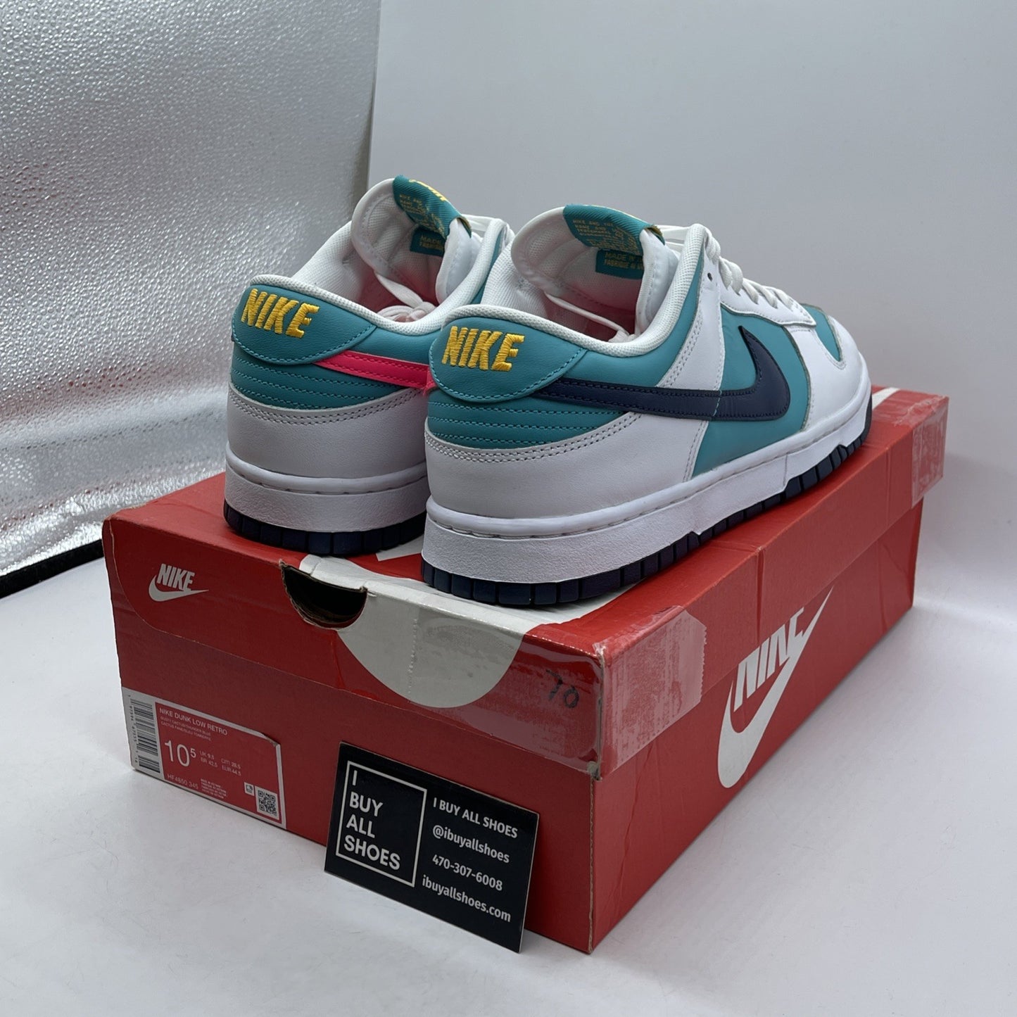 Size 10.5 - Nike Dunk Low Dusty Cactus Thunder Blue Leather (HF4850-345)