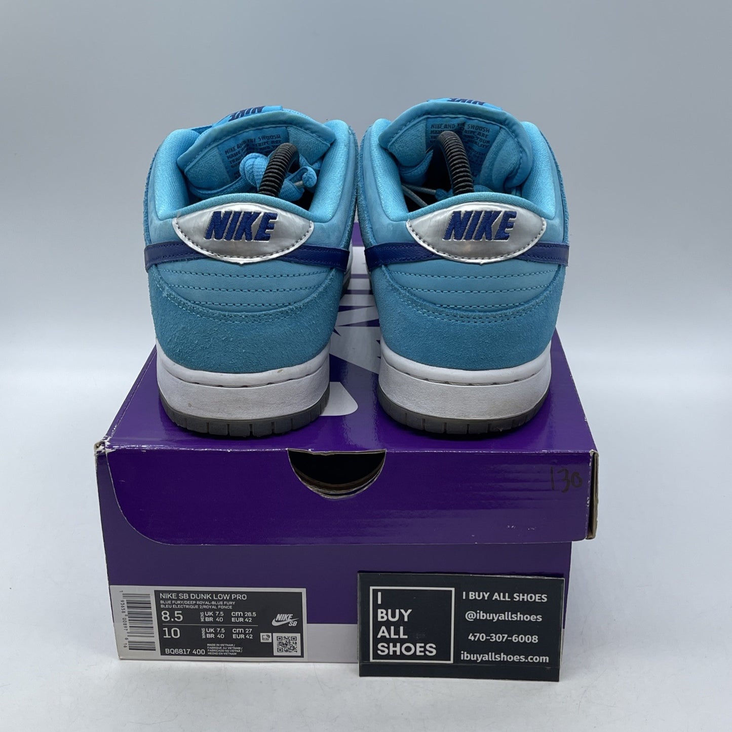 Size 8.5 - Nike Dunk SB Low Blue Fury (BQ6817-400)