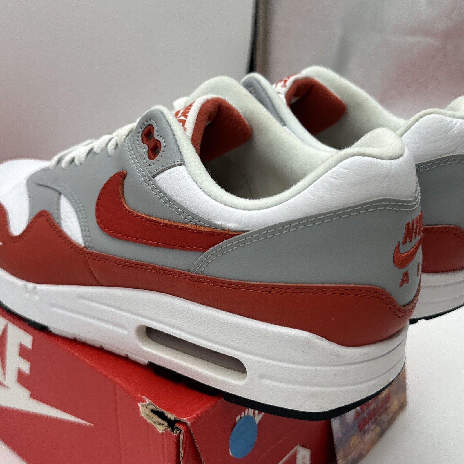 Size 9.5 - Nike Air Max 1 LV8 Martian Sunrise 2021 Orange Premium Leather Og All